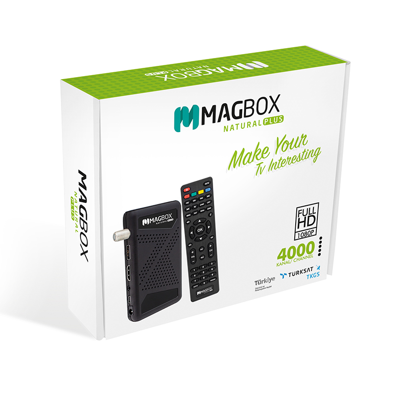 M0107-MAGBOX NATURAL FULL HD + USB MİNİ HD UYDU ALICISI TKGS'Lİ + YOUTUBE'LU (3041)